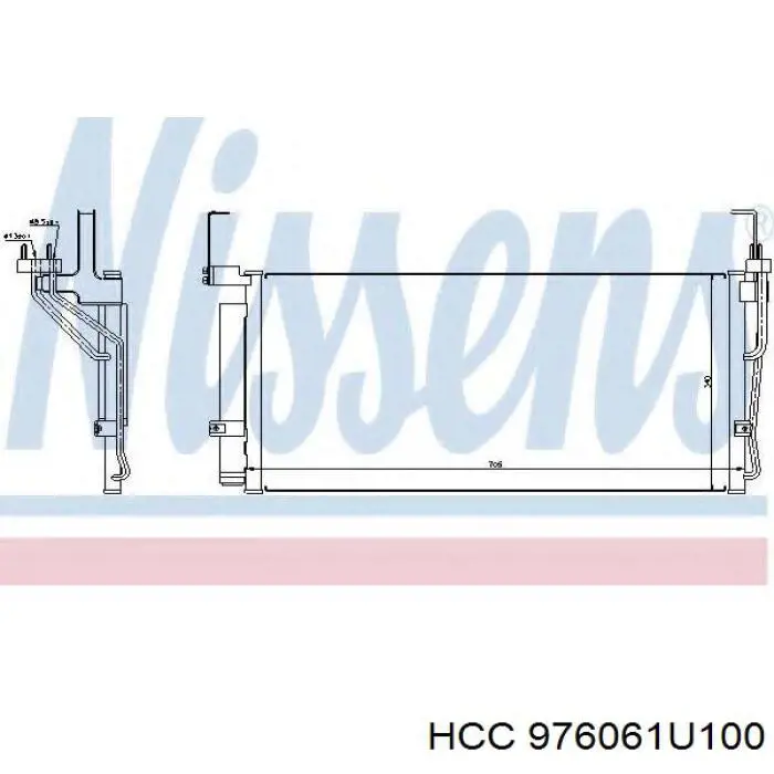 Радиатор кондиционера 976061U100 HCC