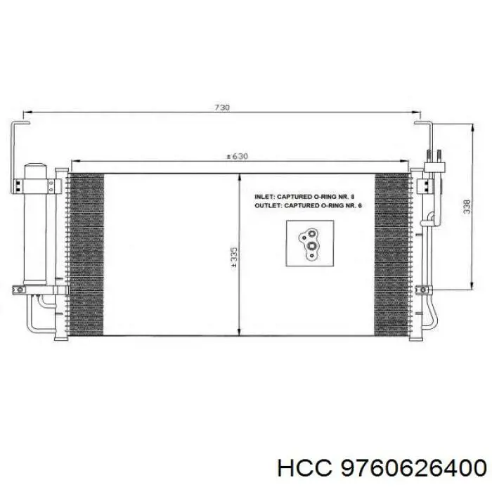 9760626400 HCC радиатор кондиционера