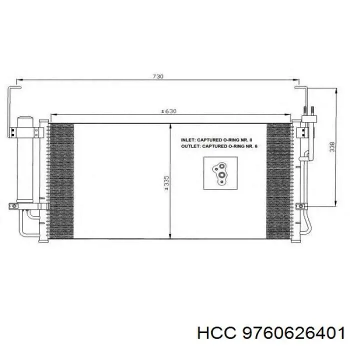9760626401 HCC радиатор кондиционера