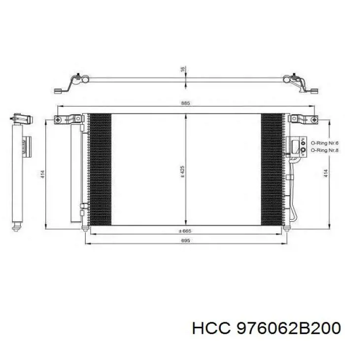 976062B000 HCC радиатор кондиционера
