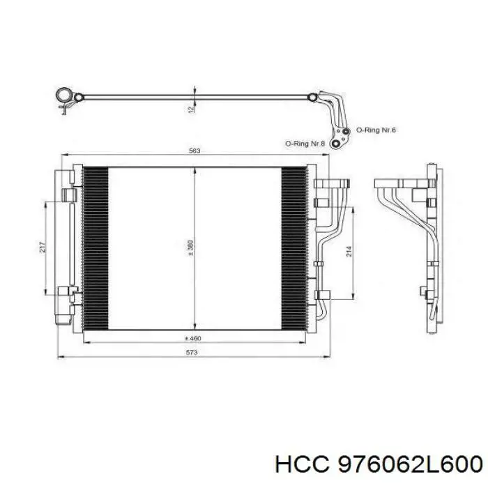 HC976062L600 HCC радиатор кондиционера