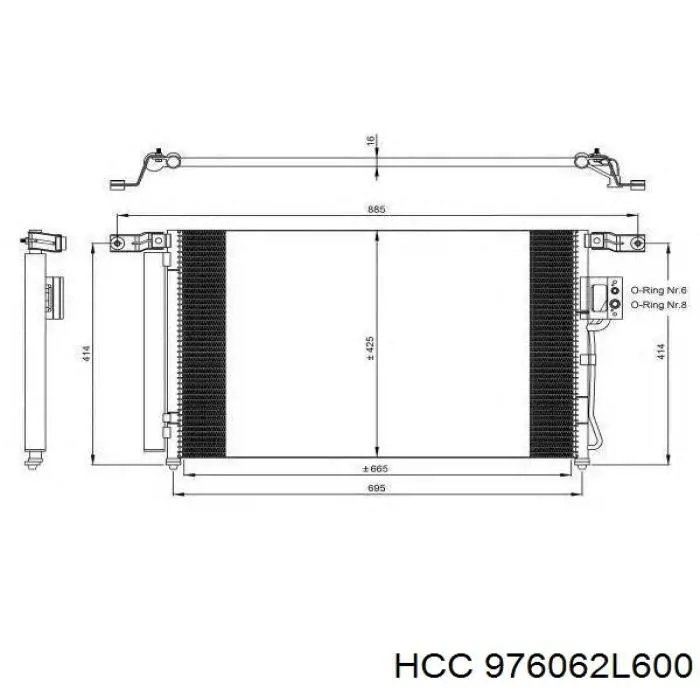 Радиатор кондиционера 4114K8C2S Polcar