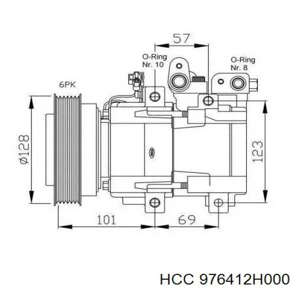 976412H000 HCC муфта (магнитная катушка компрессора кондиционера)