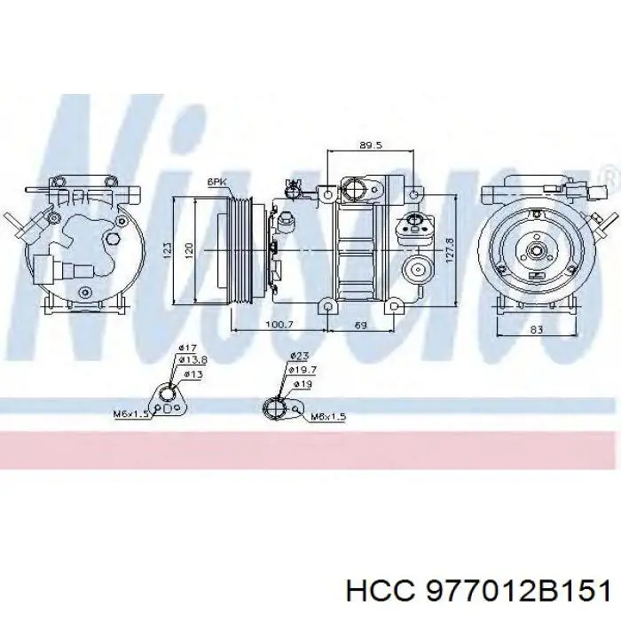 Компрессор системы кондиционирования HCC 977012B151 цена, от 300.43 USD