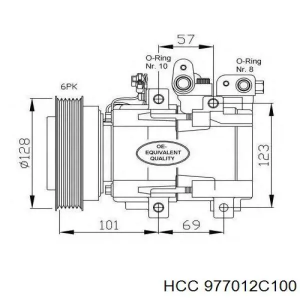 977012C100AT Hyundai/Kia компрессор кондиционера