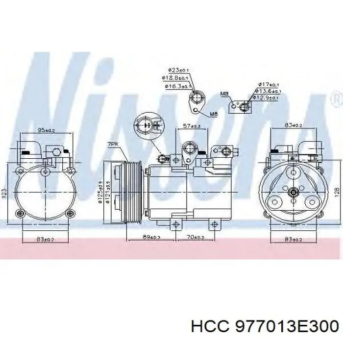 977013E300 HCC компрессор кондиционера
