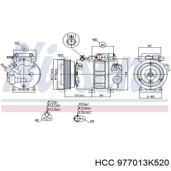 977013K520 HCC Компрессор хладагента