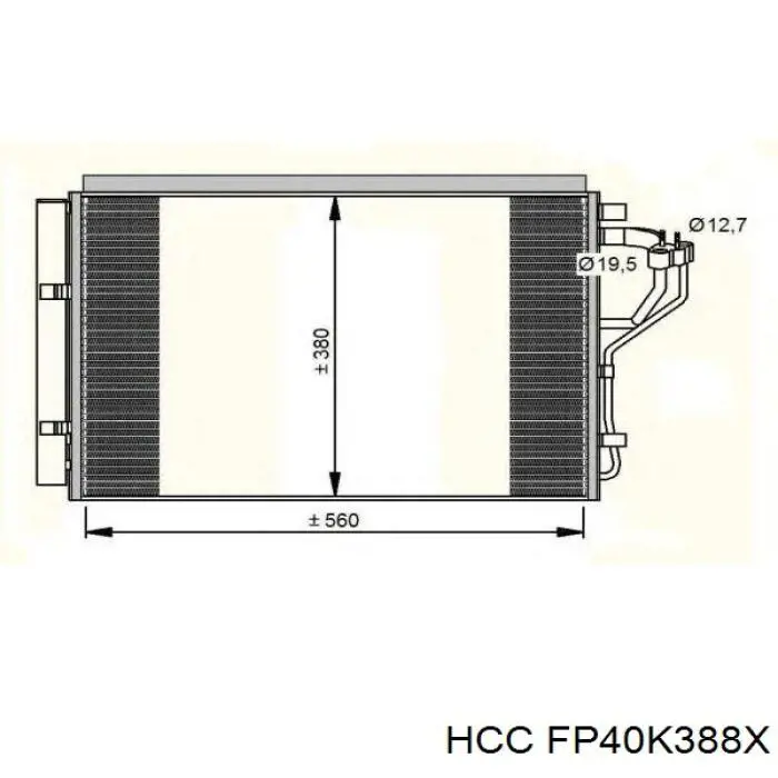 40K388X HCC радиатор кондиционера