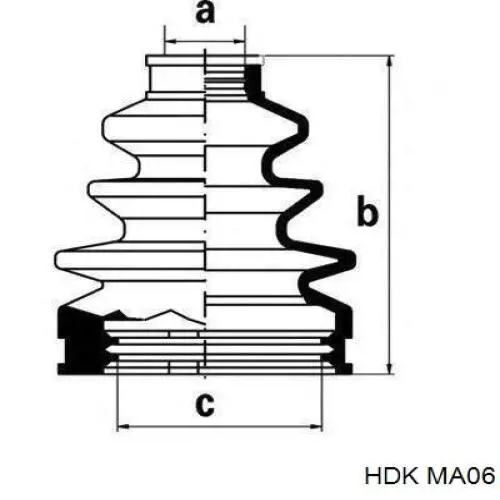 ШРУС наружный передний MA06 HDK