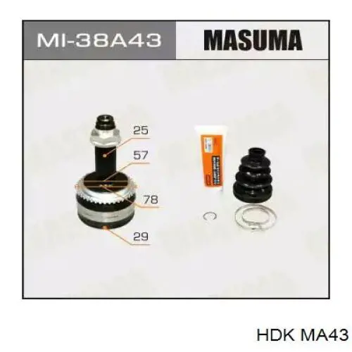 MA43 HDK шрус наружный передний