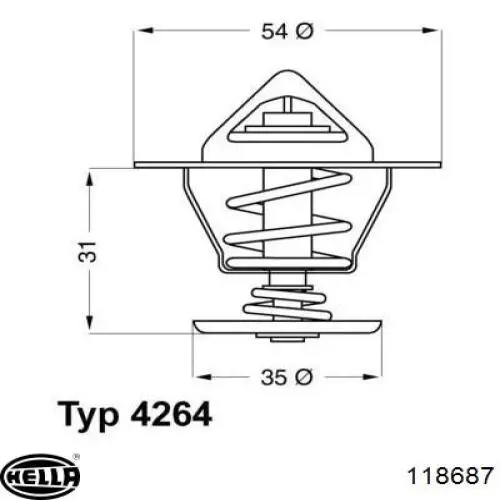 Термостат 118687 HELLA