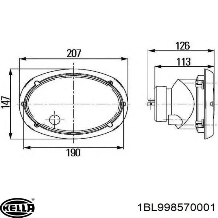 Купить 1BL998570001 HELLA Туманки