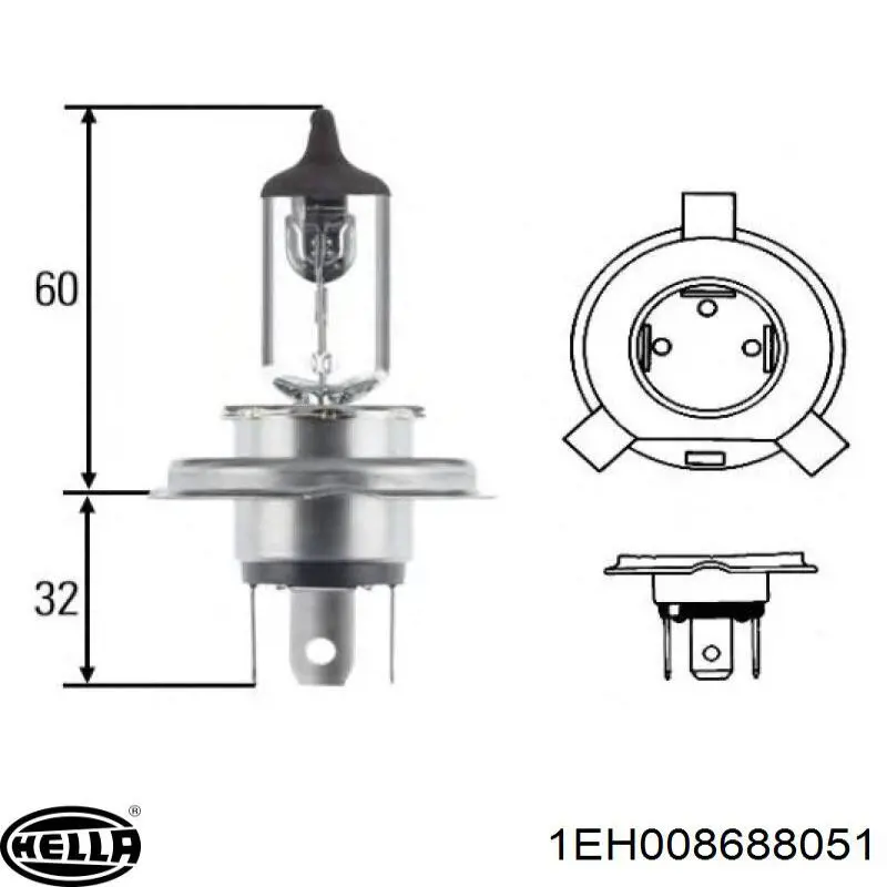 Фара левая 1EH008688051 HELLA