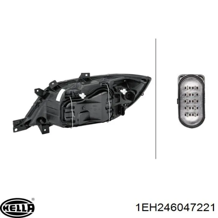 Правая блок фара HELLA 1EH246047221 цена, от 308.52 USD