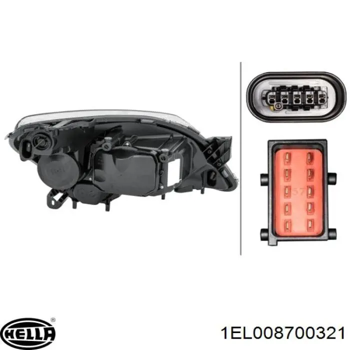 Правая блок фара Opel 93178644 цена, от 230.86 USD