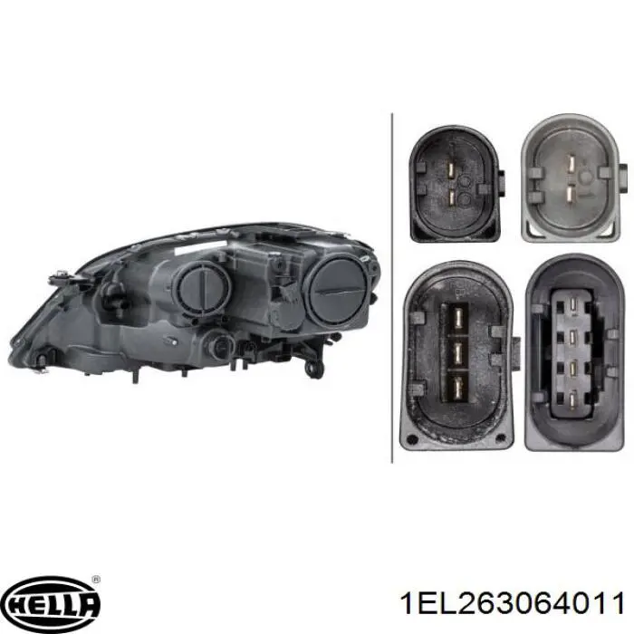 Фара левая HELLA 1EL263064011 цена, от 350.67 USD