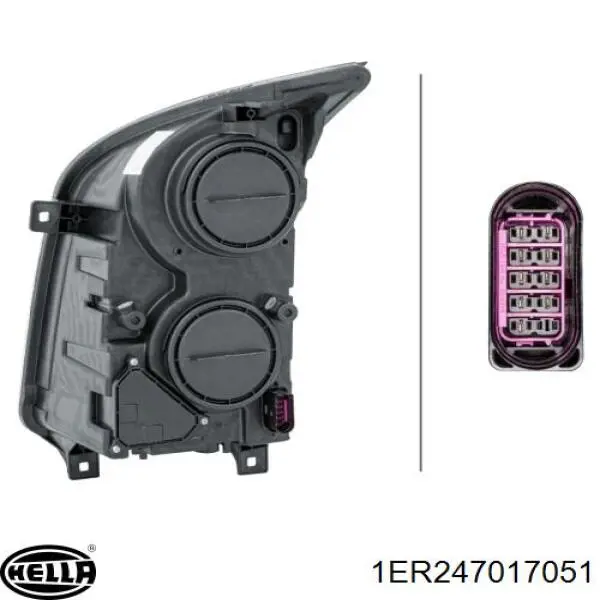 Фара левая Volkswagen Crafter 30-50 фургон (2E, 2EA, 2EB, 2ED, 2EH, 2EX) (2006 - 2016) цена, от 126.07 USD
