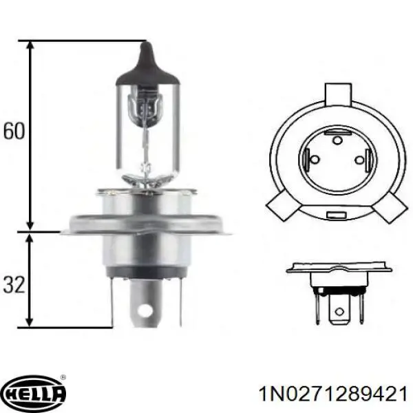 Купить 1N0271289421 HELLA Туманка правая
