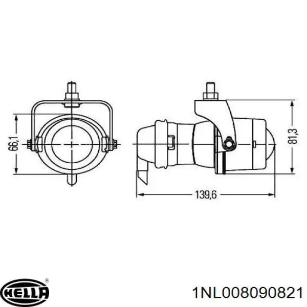 Фара противотуманная (TUNING), комплект из 2шт. HELLA 1NL008090821 цена, от 166.52 USD