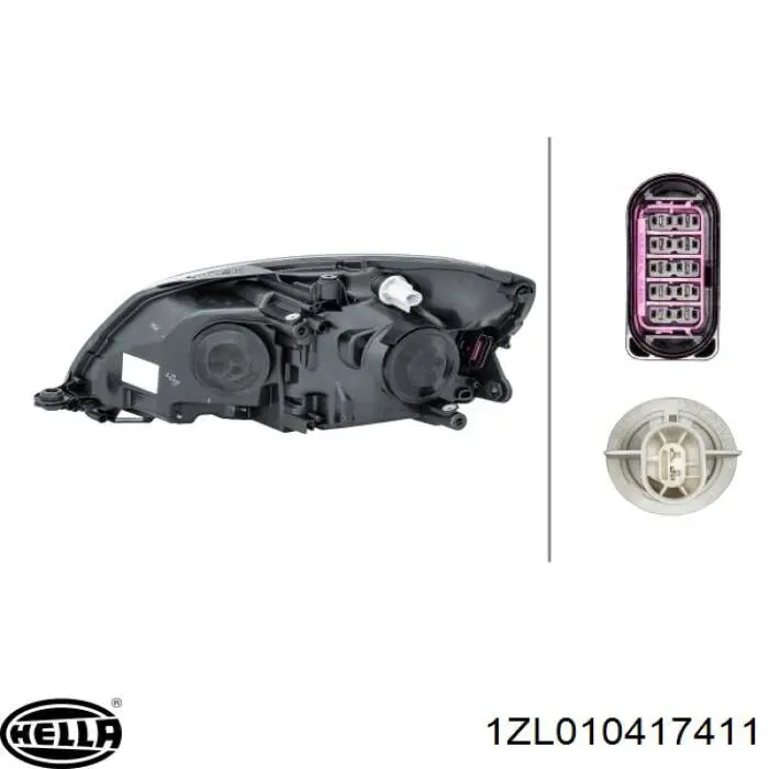 Купить 1ZL010417411 HELLA Фара левая передняя