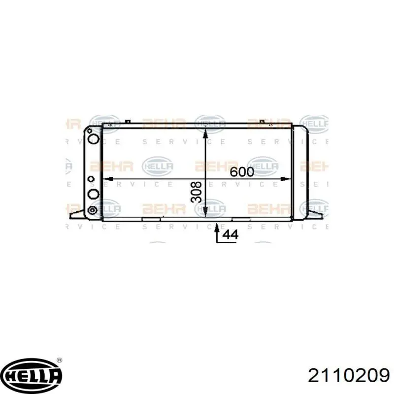 Радиатор 2110209 HELLA
