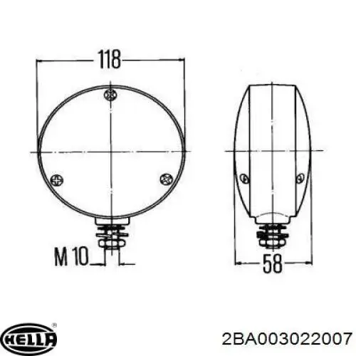  HELLA 2BA003022007 цена, от 25.56 USD