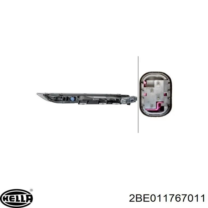 Поворотник левый 2BE011767011 HELLA