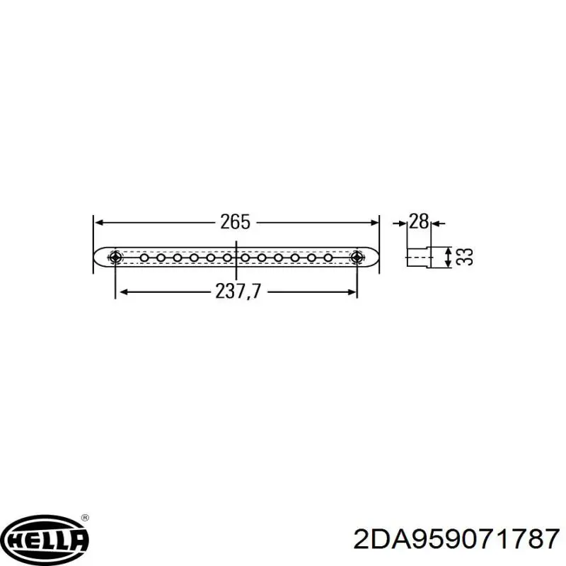 Купить 2DA959071787 HELLA Стоп-сигнал заднего стекла