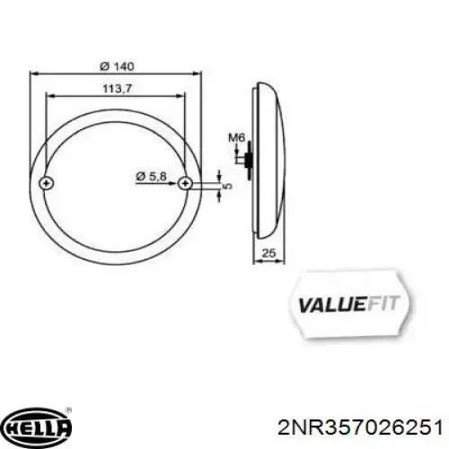  2NR357026251 HELLA