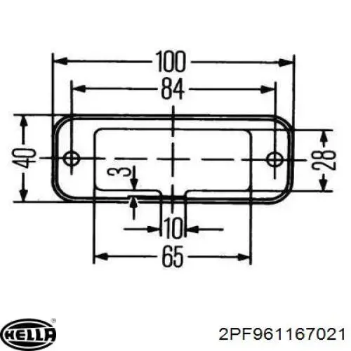 Габарит боковой (фургон) 2PF961167021 HELLA