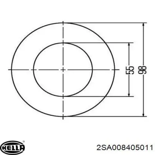 Габарит задний боковой, левый HELLA 2SB008405091