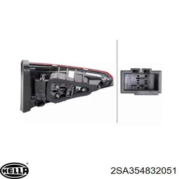 Фонарь задний левый, внутренний VAG 3V9945307B цена, от 136.13 USD