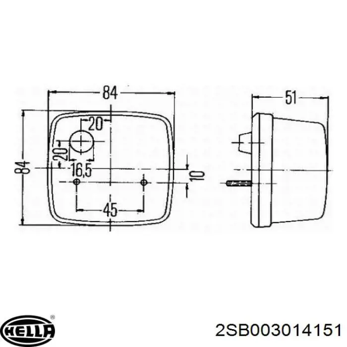 Фонарь задний левый/правый 2SB003014151 HELLA