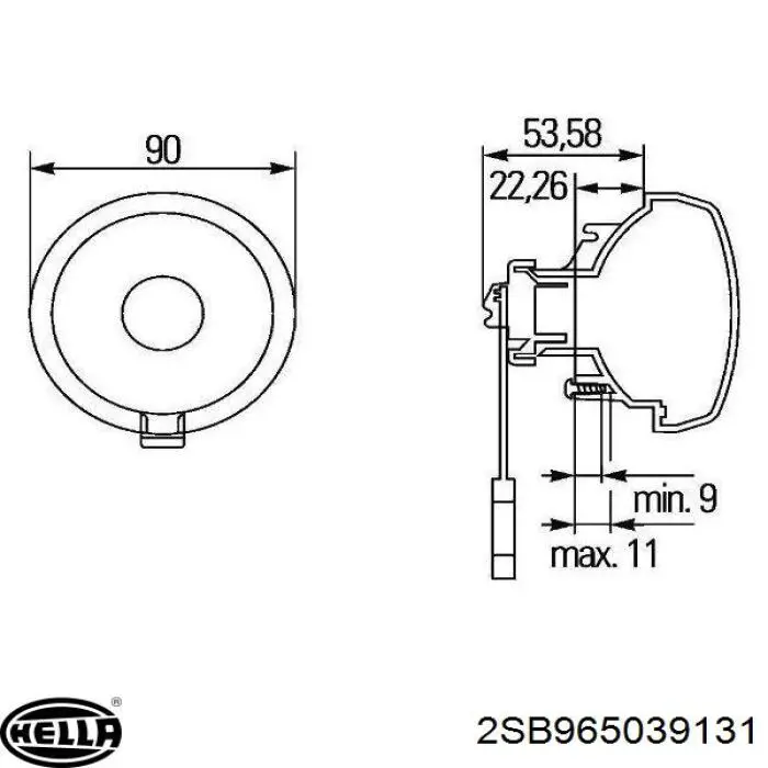 Задний фонарь 2SB965039131 HELLA