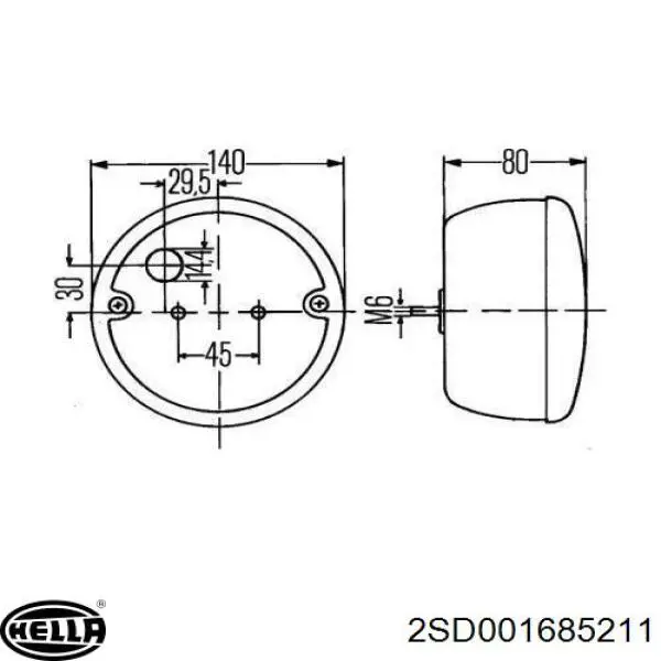 Piloto posterior izquierdo/derecho 2SD001685211 HELLA