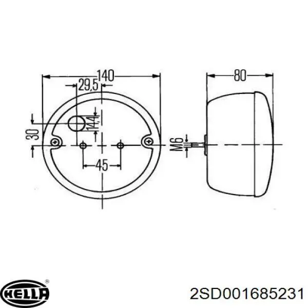 Piloto posterior izquierdo/derecho 2SD001685231 HELLA