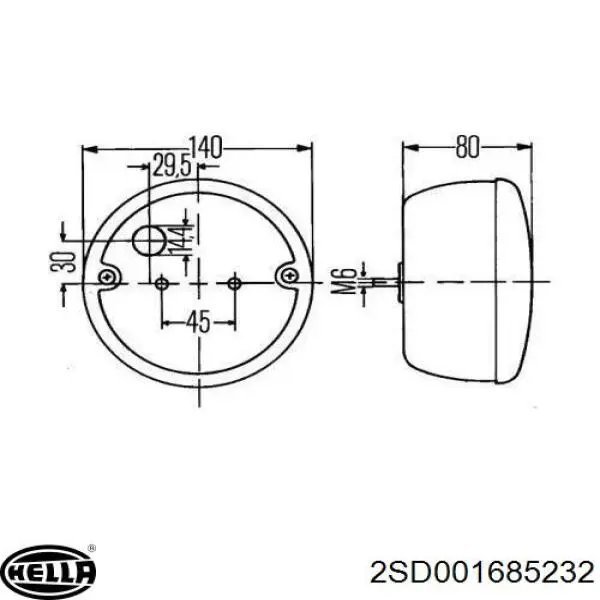 Piloto posterior izquierdo/derecho 2SD001685232 HELLA