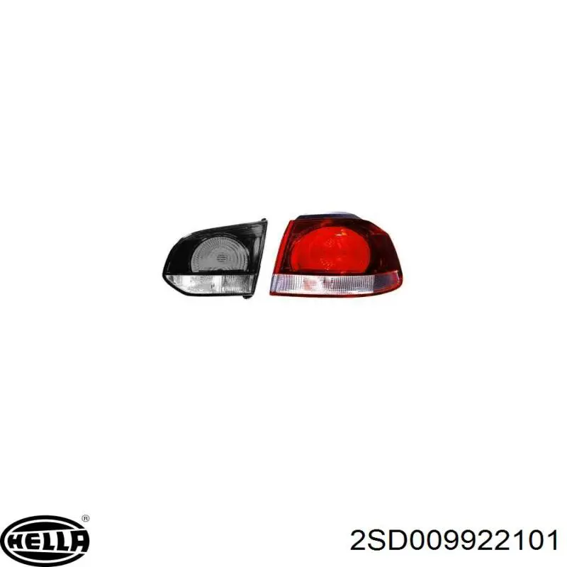 Купить 2SD009922101 HELLA Фонарь задний правый, внешний