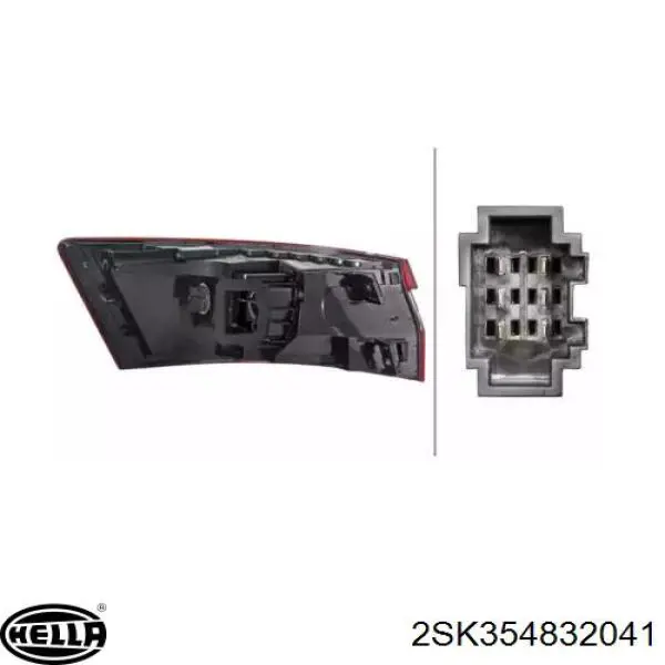 Lanterna traseira direita externa para Skoda SuperB (3V3)