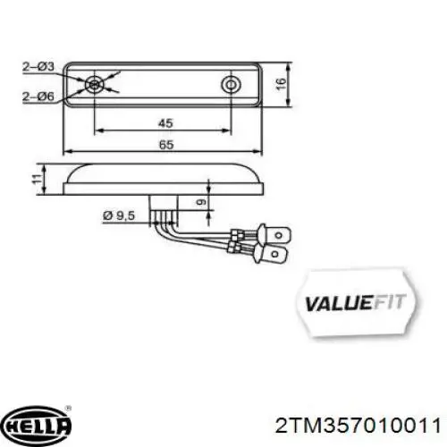  HELLA 2TM357010011 цена, от 16.25 USD