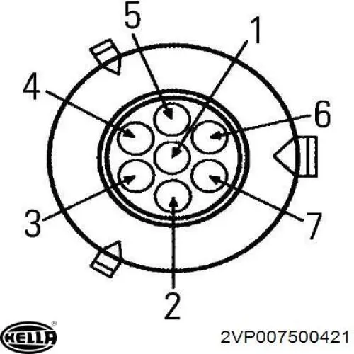 Piloto posterior derecho 2VP007500421 HELLA