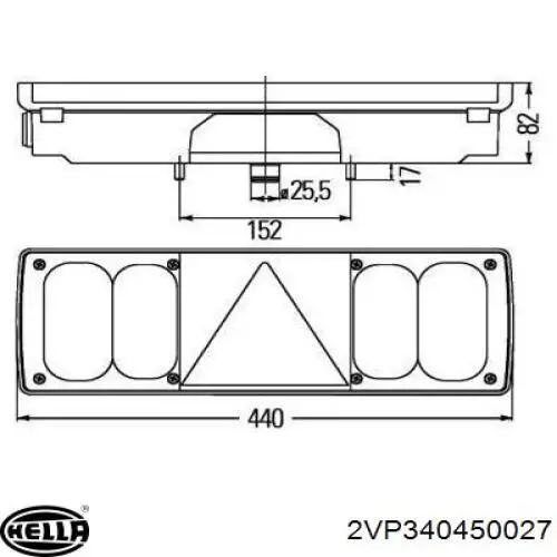 Фонарь задний правый 2VP340450027 HELLA