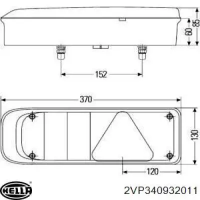 Фонарь задний левый 2VP340932011 HELLA