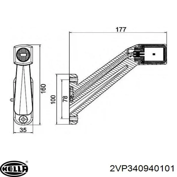 Фонарь задний правый 2VP340940101 HELLA