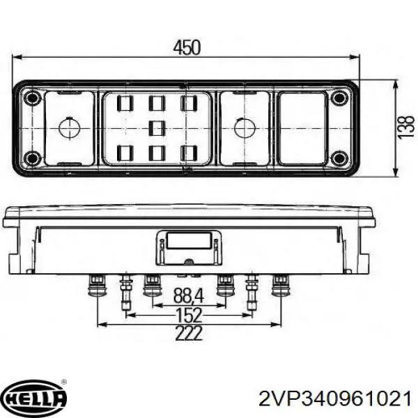 Фонарь задний левый/правый 2VP340961027 HELLA