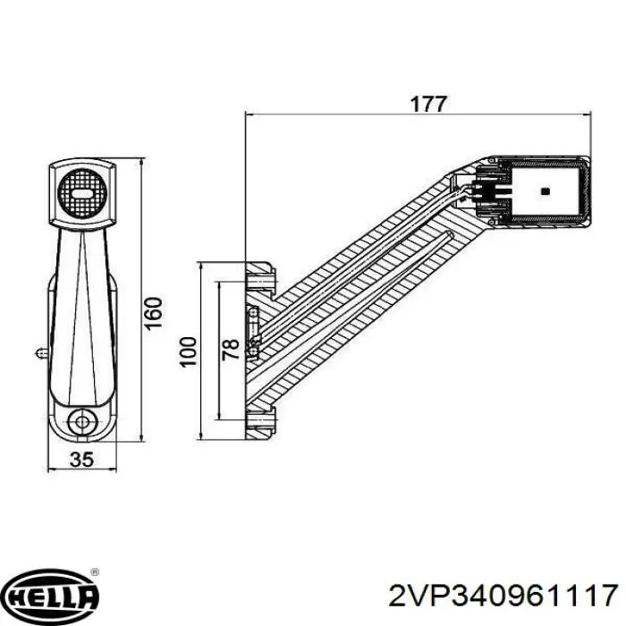 Купить 2VP340961117 HELLA Левый стоп