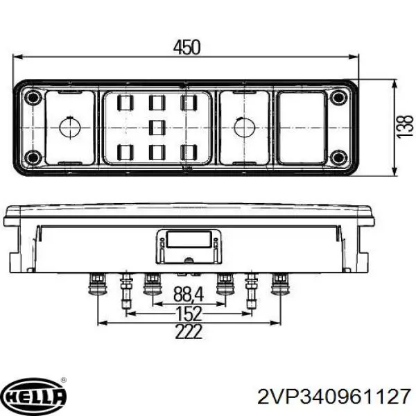 2539145 Scania lanterna traseira direita