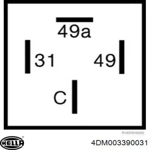 Реле указателей поворотов 4DM003390031 HELLA