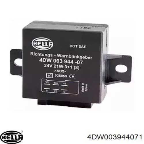 Реле указателей поворотов HELLA 4DW003944071