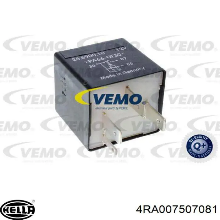 Купить 4RA007507081 HELLA Реле бензонасоса